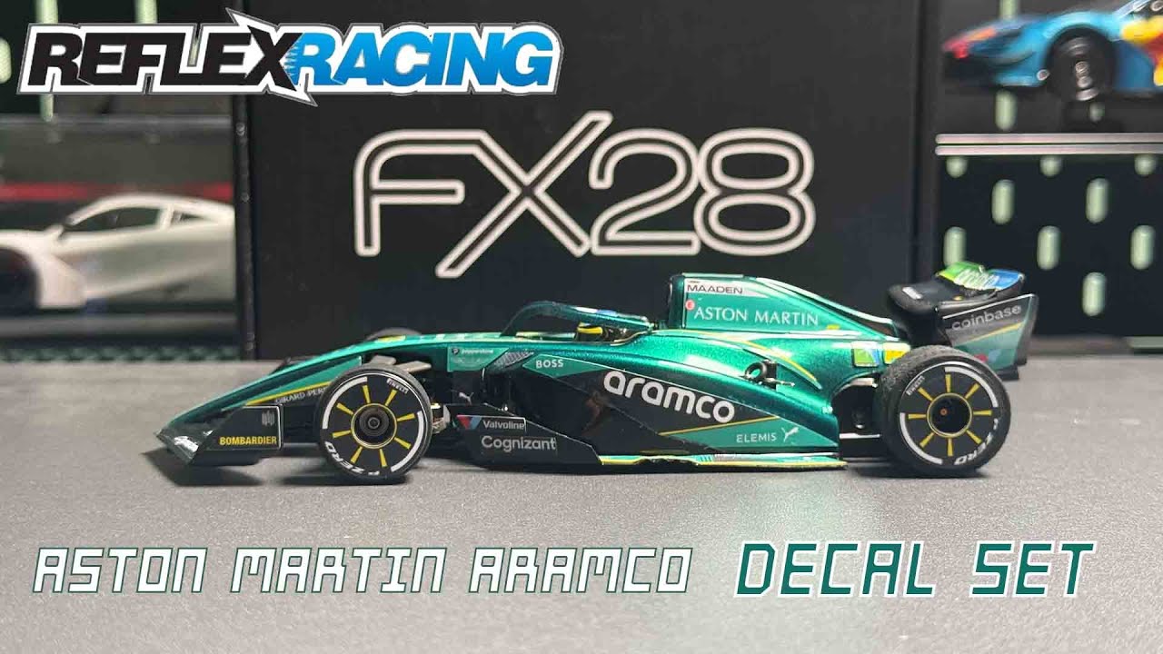 REFLEX RACING FX28 Body Decal: Aston Martin Aramco F1 Team | 리플렉스 레이싱 FX28 바디 데칼: 애스턴 마틴 아람코 F1 팀