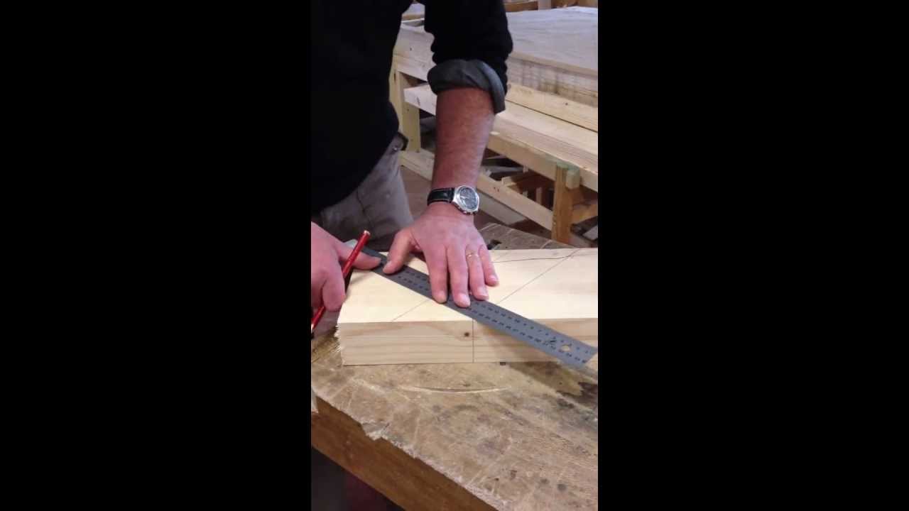 tracage du tenon biais