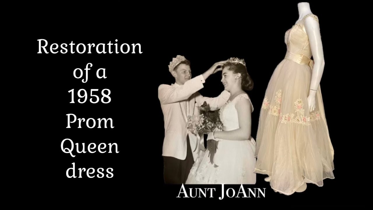 Restoring a 1958 Prom Queen dress made by Tilly Sleger “Pastel Paradise”