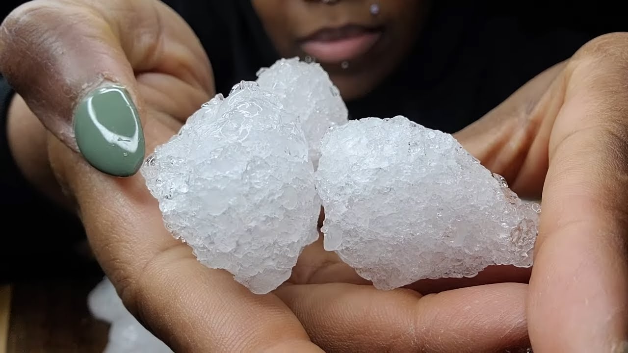 SHAVE ICE BITE | CRISPY & CRUNCHY | #iceeating #asmr #asmrice