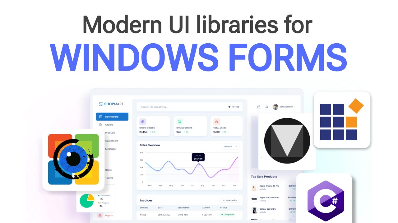 WinForms: Современные библиотеки пользовательского интерфейса для Winforms C# | Syncfusion | Mate...