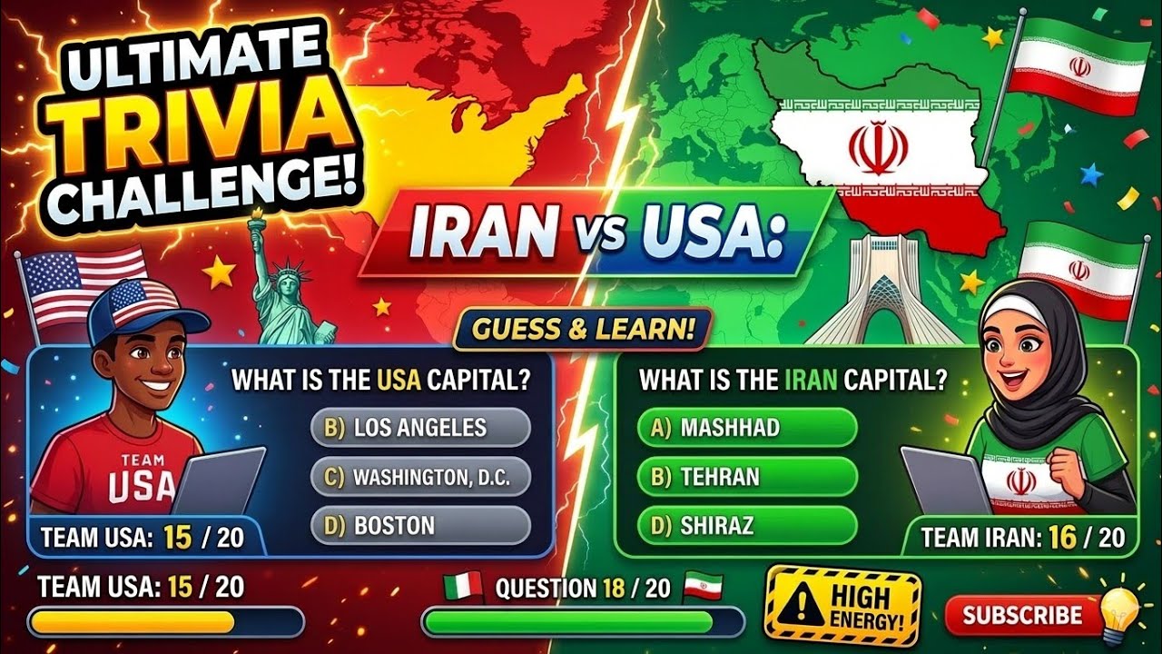 Iran vs USA The Ultimate Trivia Challenge! Geography Quiz