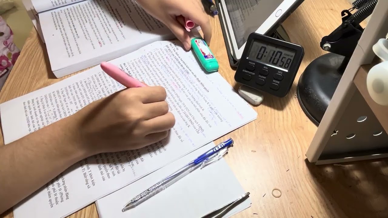 học bài 1 tiếng cùng mình - 1 hour study with me no talking