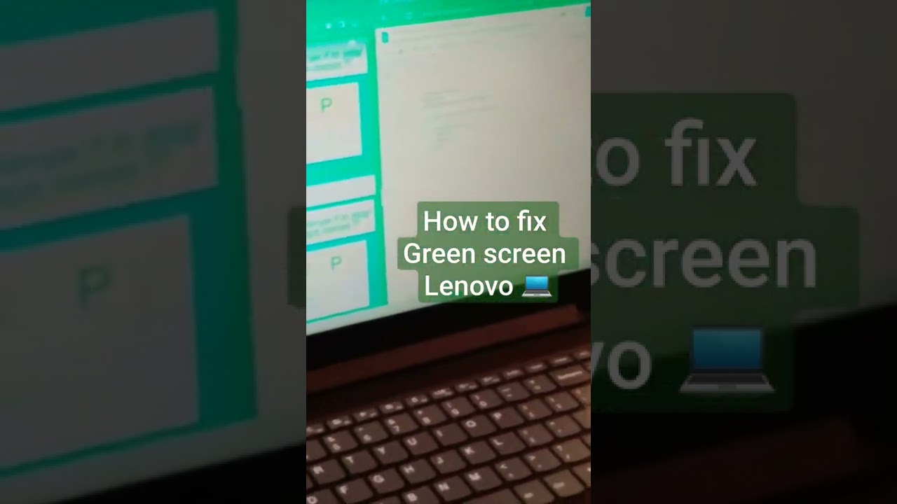 I need help 🙏🏼 | How to fix green screen of Lenovo 💻? Thank you.