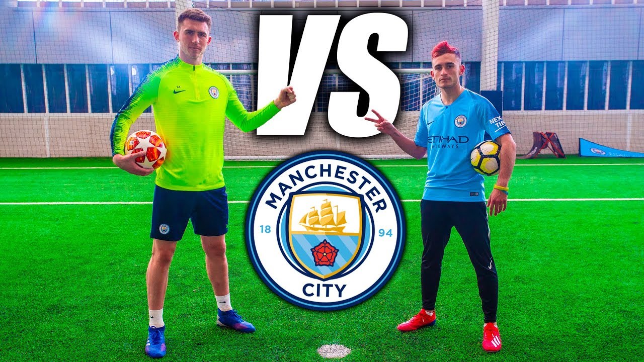 LAPORTE VS DELANTERO09 - Retos de Fútbol ft. Manchester City