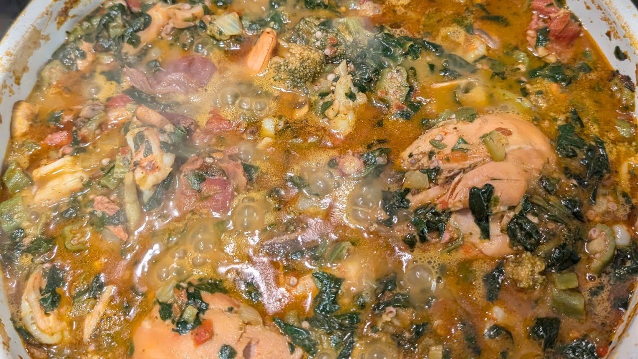 Cooking African Vegetable Soup My Way 😜💕 #souprecipe  #africanfood  #cooking 