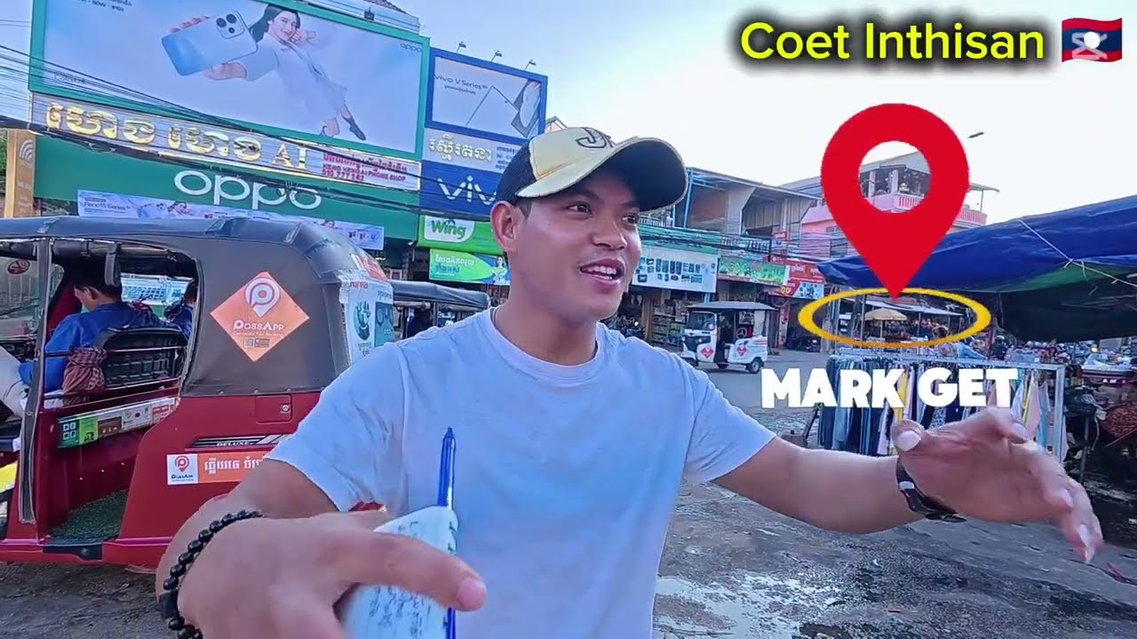 Market in Cambodia 🇰🇭(ຕະຫຼາດຢູ່ກຳປູເຈຍ)