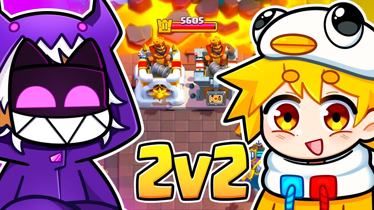 CHAMEI O KODE E GANHAMOS TODAS NO 2V2! | Clash Royale #5