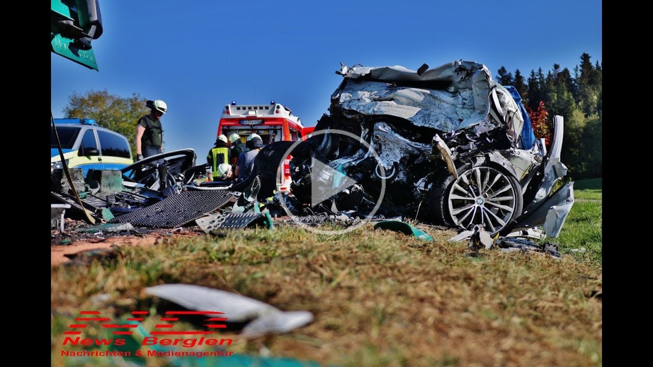 Hussenhofen [AA]: Horrorcrash beim Überholen – Bmw Fahrer stirbt im Unfallwrack | News Berglen