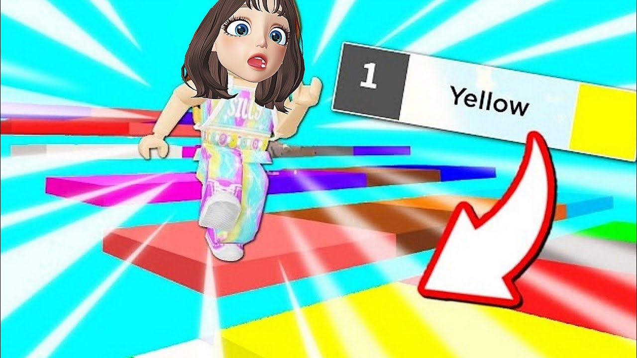 توقف على اللون الصحيح والا راح تطيح🤔💥!! || مع أخواتي Roblox