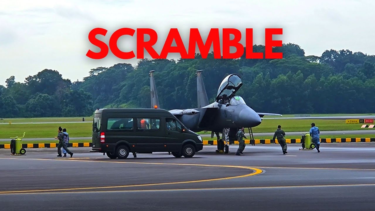 День открытых дверей в ВВС Сингапура 2023. Самолеты-истребители Scramble