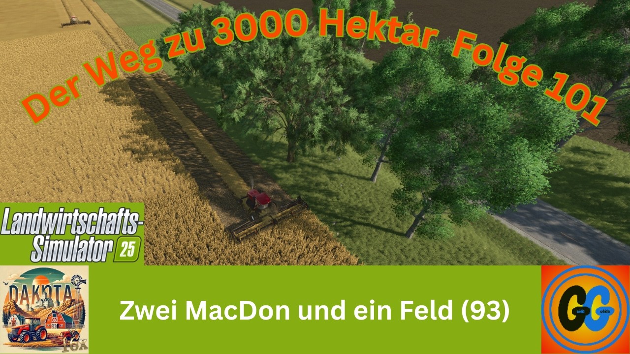 LS25 Dakota 16x Zwei MacDon auf einem Feld (93) 101