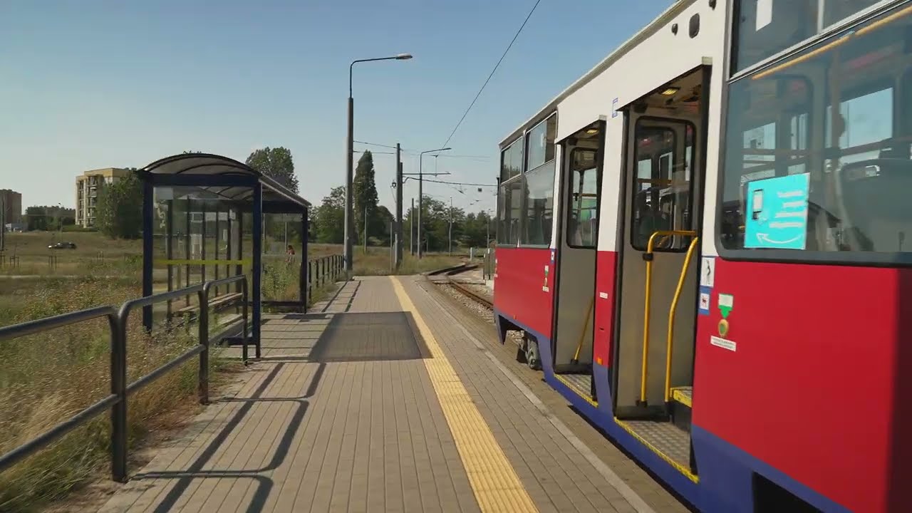 Poland, Bydgoszcz, tram 7 ride from Niepodległości to Fordońska