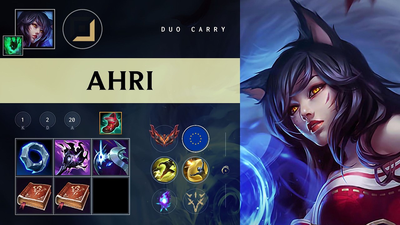Ahri Carry vs Jhin - EUW Grandmaster Patch 26.09