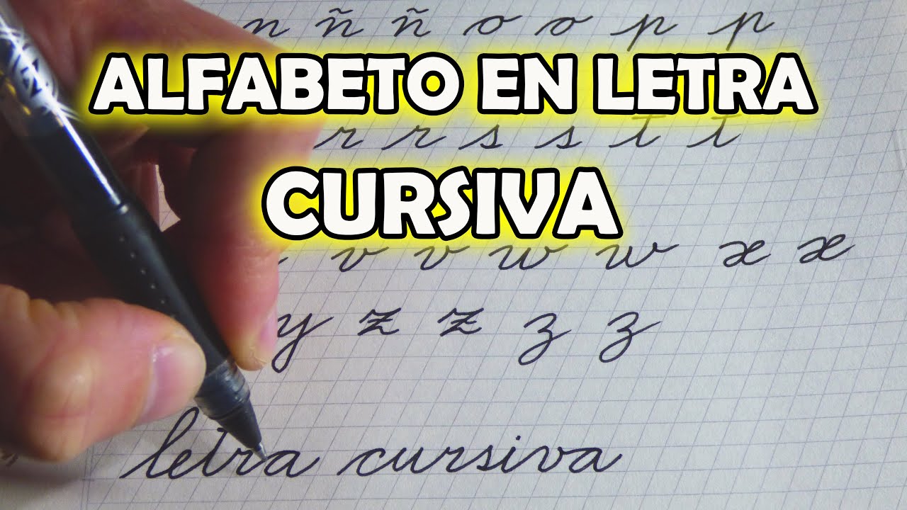 CALIGRAFÍA: Cómo ESCRIBIR el ABECEDARIO en letra CURSIVA minúscula