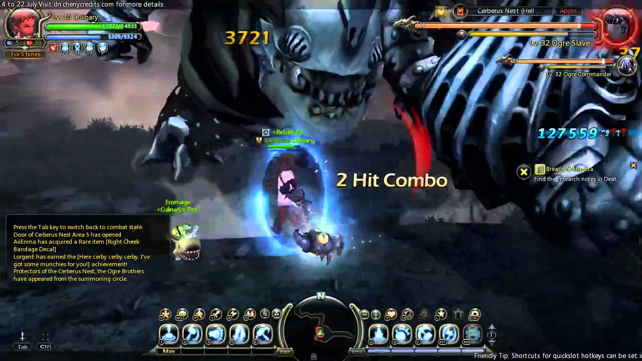 Dragon Nest SEA - LVL40 Mercenary Solo Cerberus Hell with 0 durability
