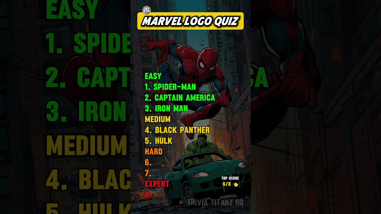 Marvel Quiz: Can You Guess These Iconic Superhero Logos? 💥 #MarvelChallenge #quiz #shorts #trivia
