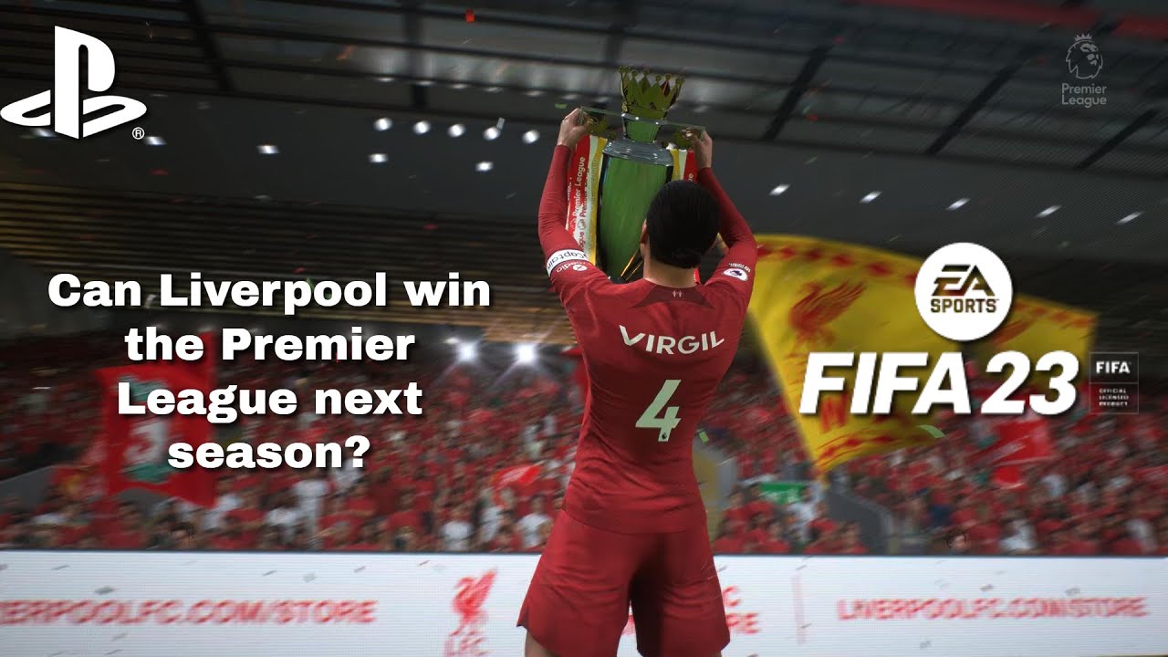 Liverpool's Epic Premier League Victory Celebration! FIFA 23 Trophy Lifting Scene