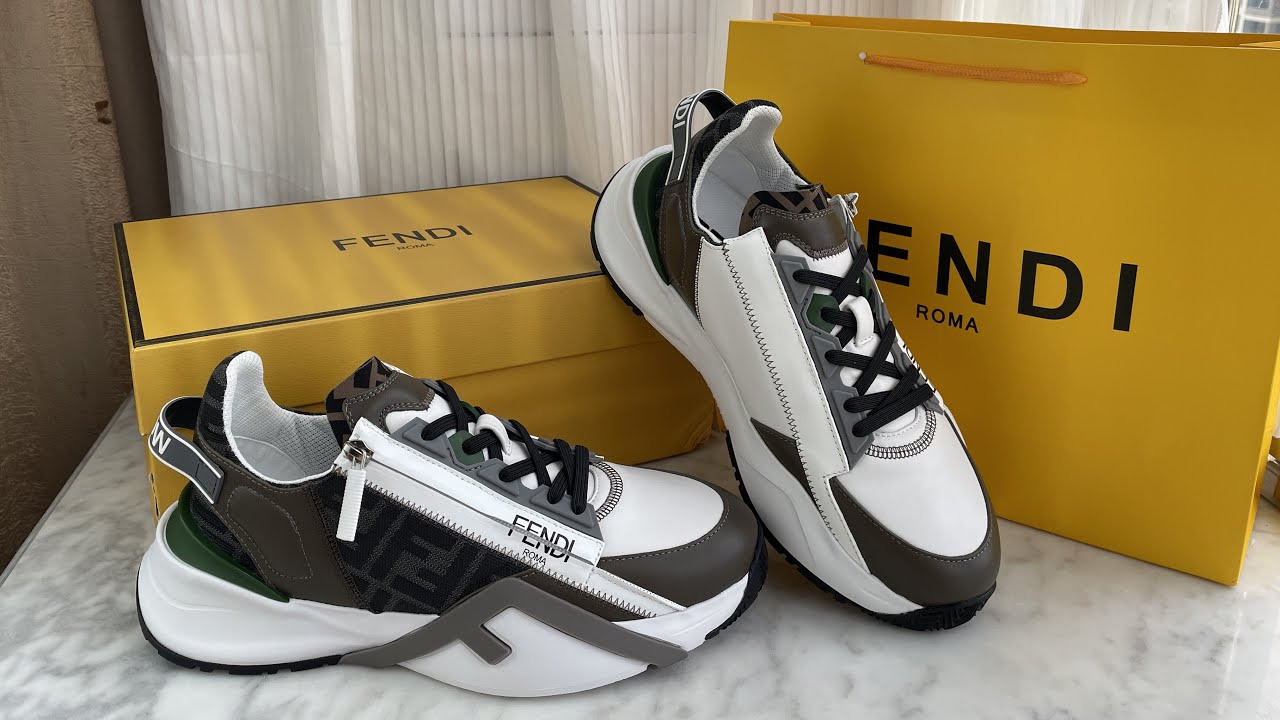 Fendi Flow Sneakers Leather Low Tops Black Review #review #unboxing #shoes #sneakers