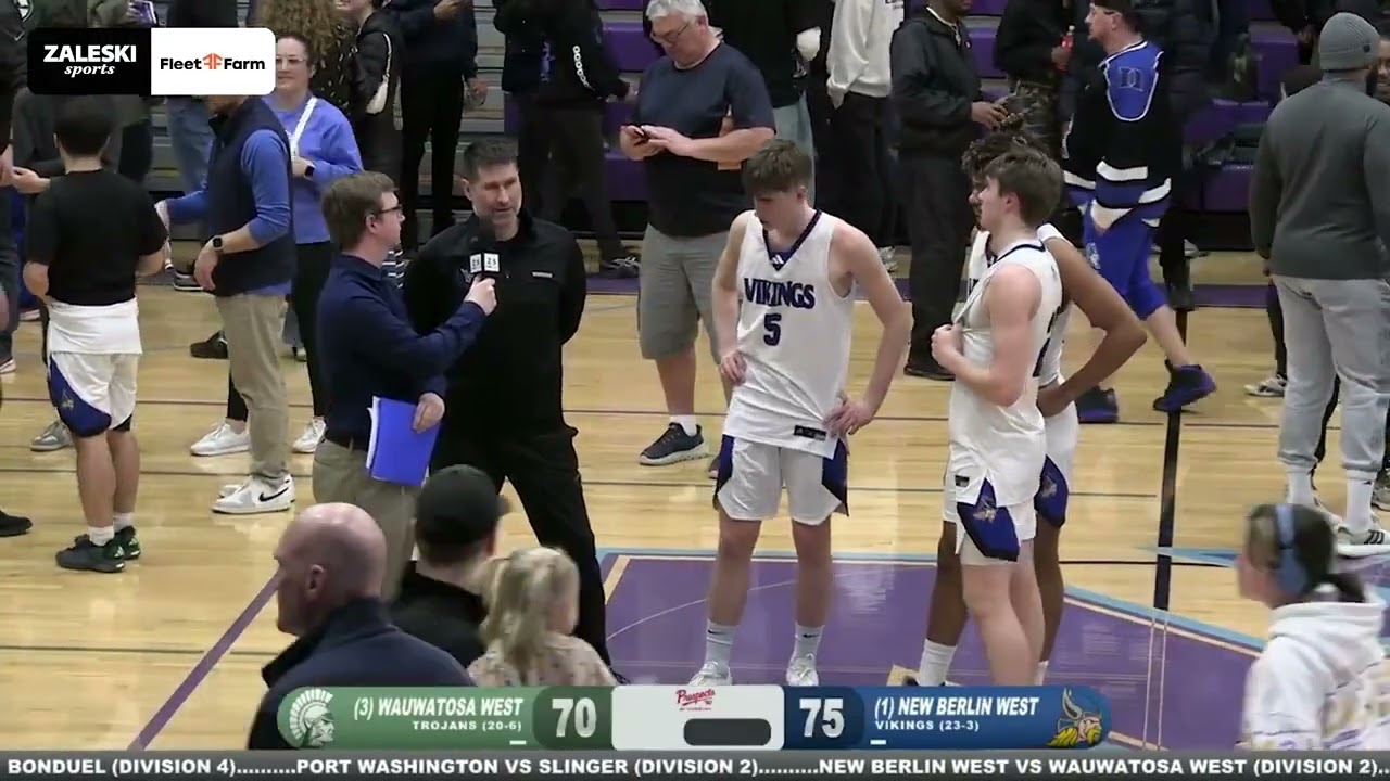Wauwatosa West Trojans vs New Berlin West Vikings | 2026 WIAA Boys Basketball | Zaleski Sports