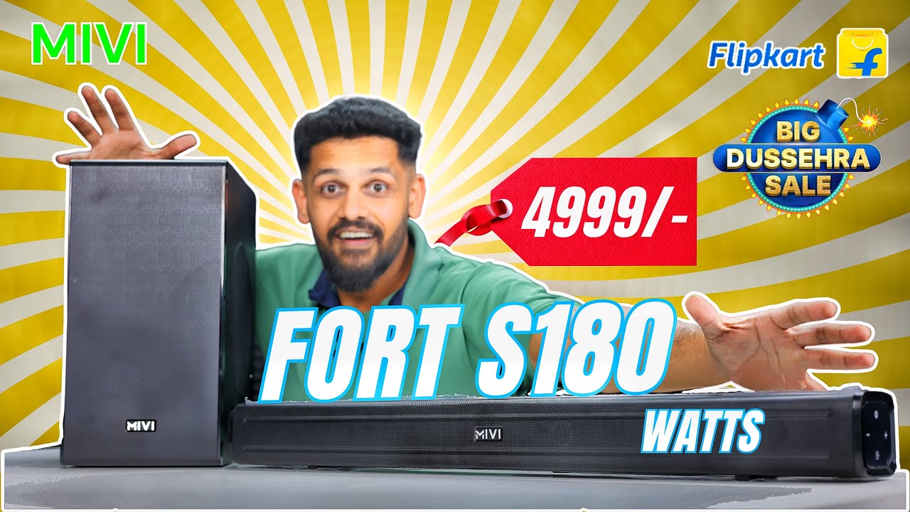 Mivi Fort S180 Unboxing & detail Review - Best Sound-bar under 5k⚡️
