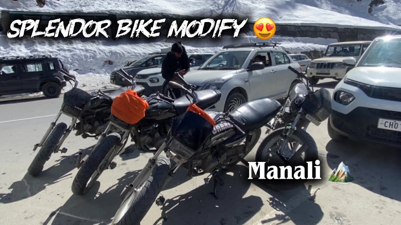 splendor bike modify 😍|| manali 🏔️ tour || @jagdeep.modify ￼