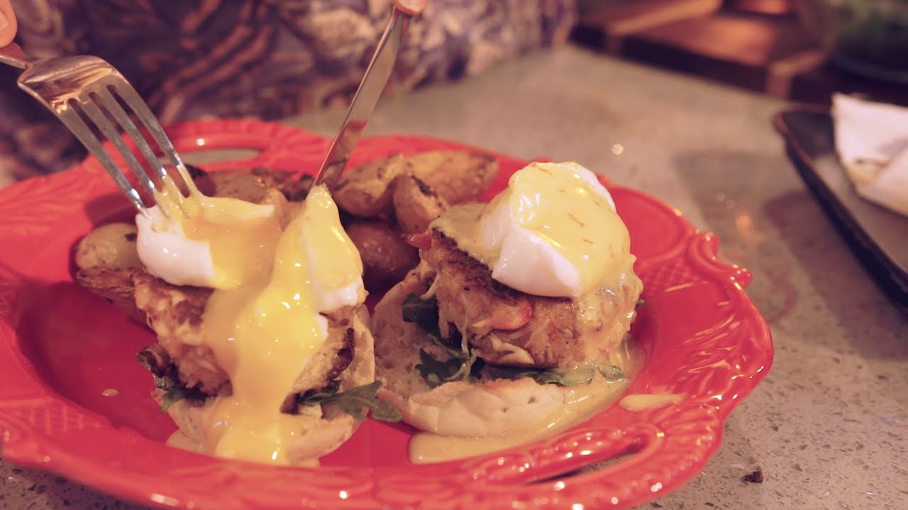 Crab Cake Benedict with Blood Orange Hollandaise  | Brunch lovers | Cookin’ with Tee