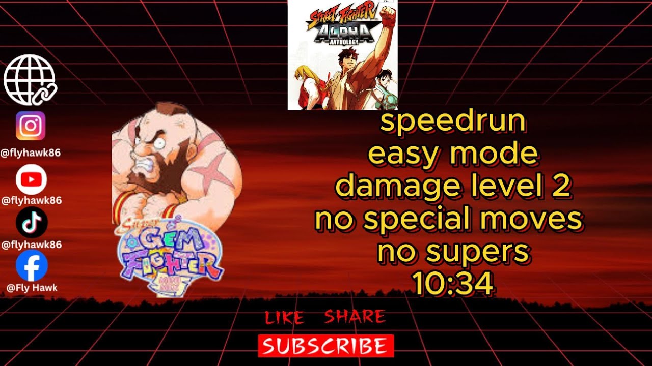 Zangief No Specials, No Super Speedrun | 10:34 | Street Fighter Agnotology: Gem of Fighters (PS2)