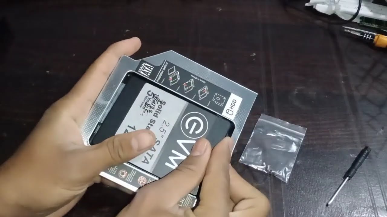 Dell Laptop DVD Raider Replace and  SSD install = Hindi