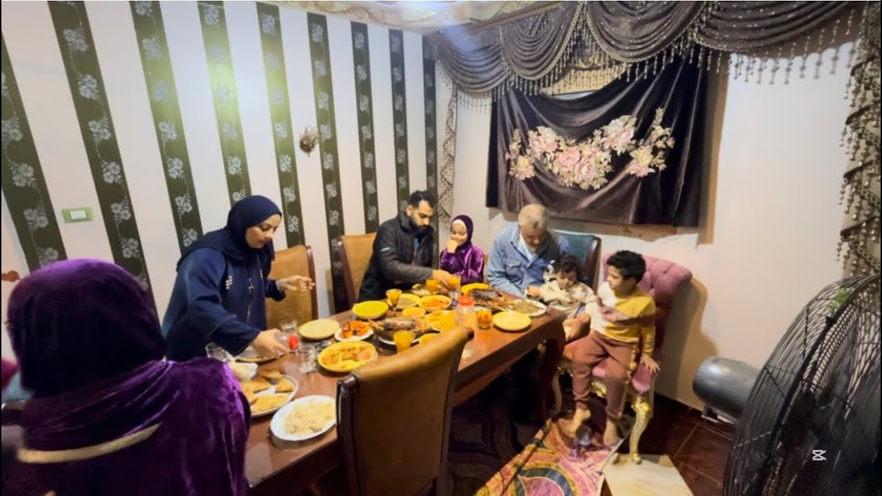 أول يوم رمضان 🌙 أجواء لمة العيلة 🏠 طبختلهم 🫣💃