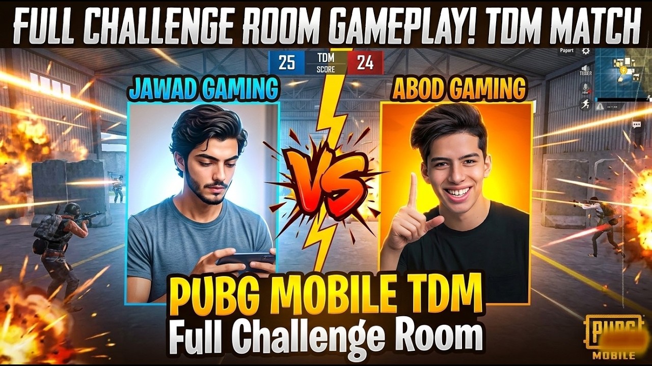 JAWAD GAMING VS ABOD GAMING FULL CHALLENGE ROOM GAMEPLAY with PUBG MOBILE #pubgmobile