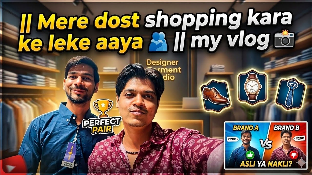 || Mere dost shopping kara ke leke aaya 🫂 || my vlog 📷 