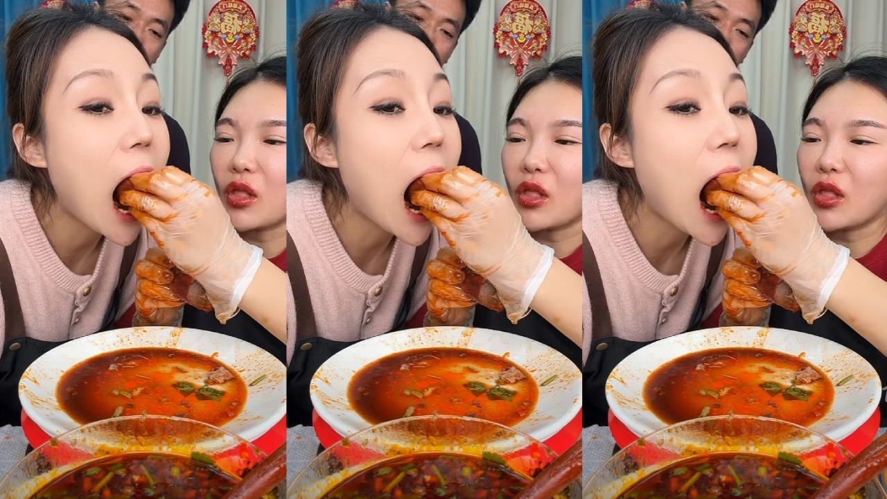 LIVE Braised Pork Knuckle ASMR Mukbang | Juicy Pig Trotters Eating Sounds | Xinjie ASMR