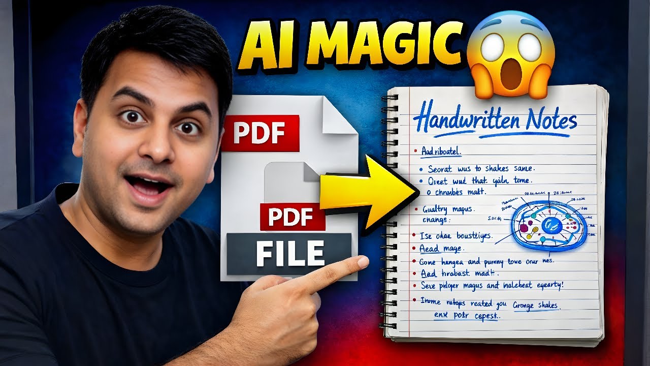 Pdf to handwritten notes For Free | Convert | pdf se handwritten notes banaye | Ai | Gemini prompt