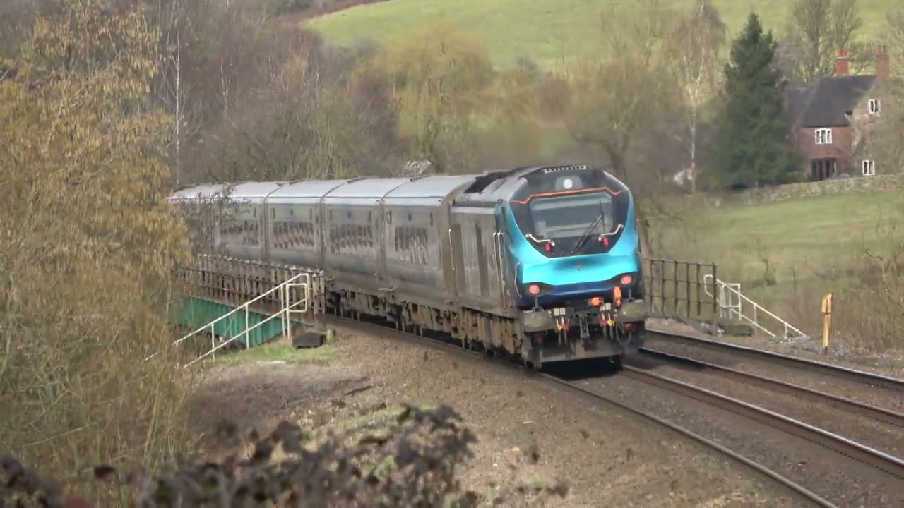 A rare train for here, 68022 purrs headed towards Ambergate