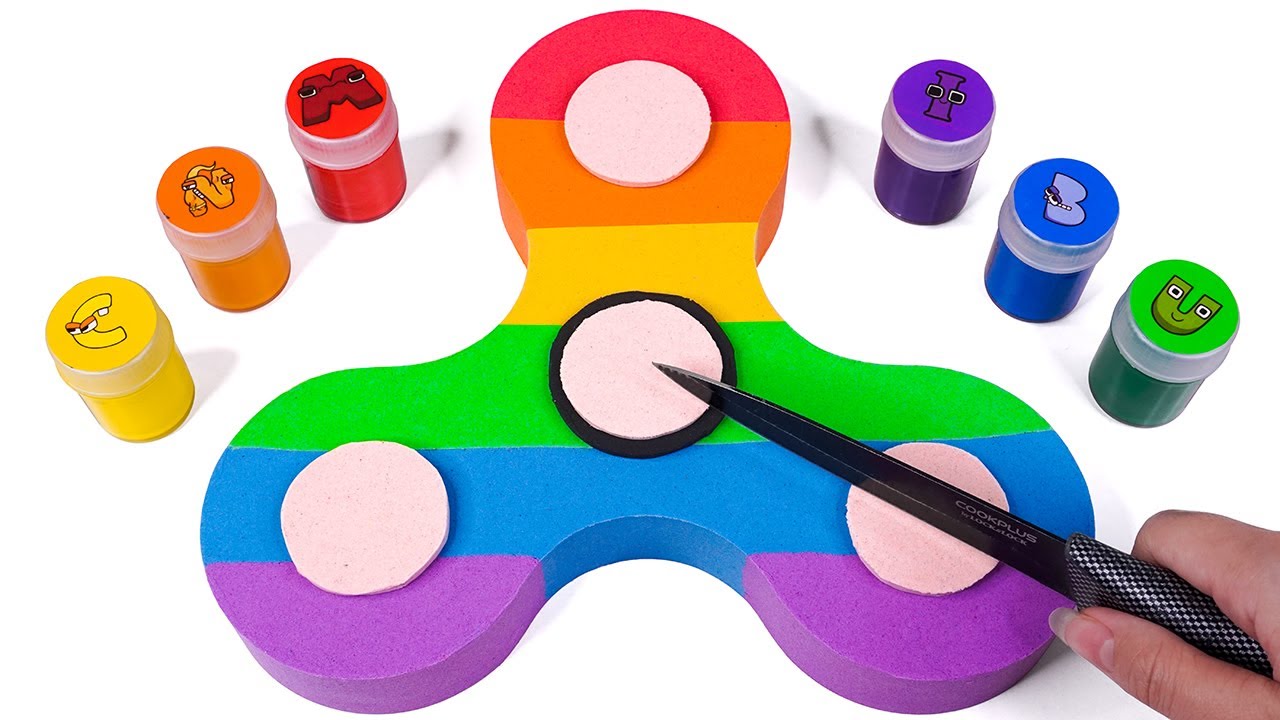 Satisfying Video DIY How To Make Rainbow Spinner & Slime Cutting Lollipop Candy ASMR 💕🌟