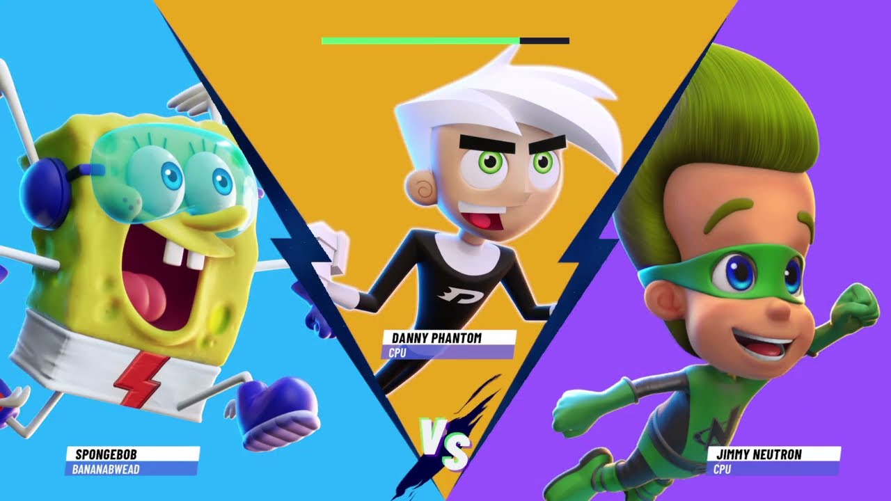 SpongeBob Vs Danny Phantom Vs Jimmy Neutron|Nickelodeon All-Star Brawl 2