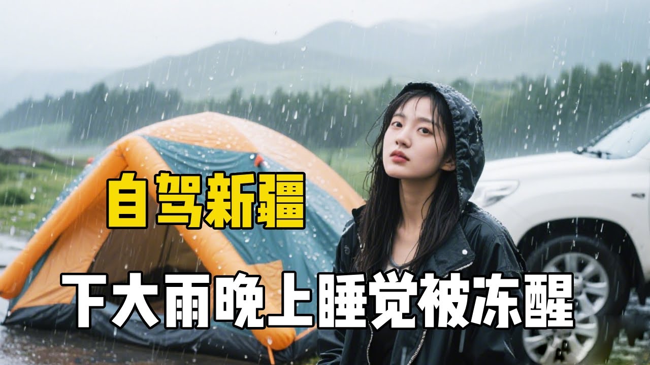 东北姑娘自驾游新疆遇大雨，晚上睡房车里被冻醒，赶紧出发去琼库什台【孙二娘带你游中国】