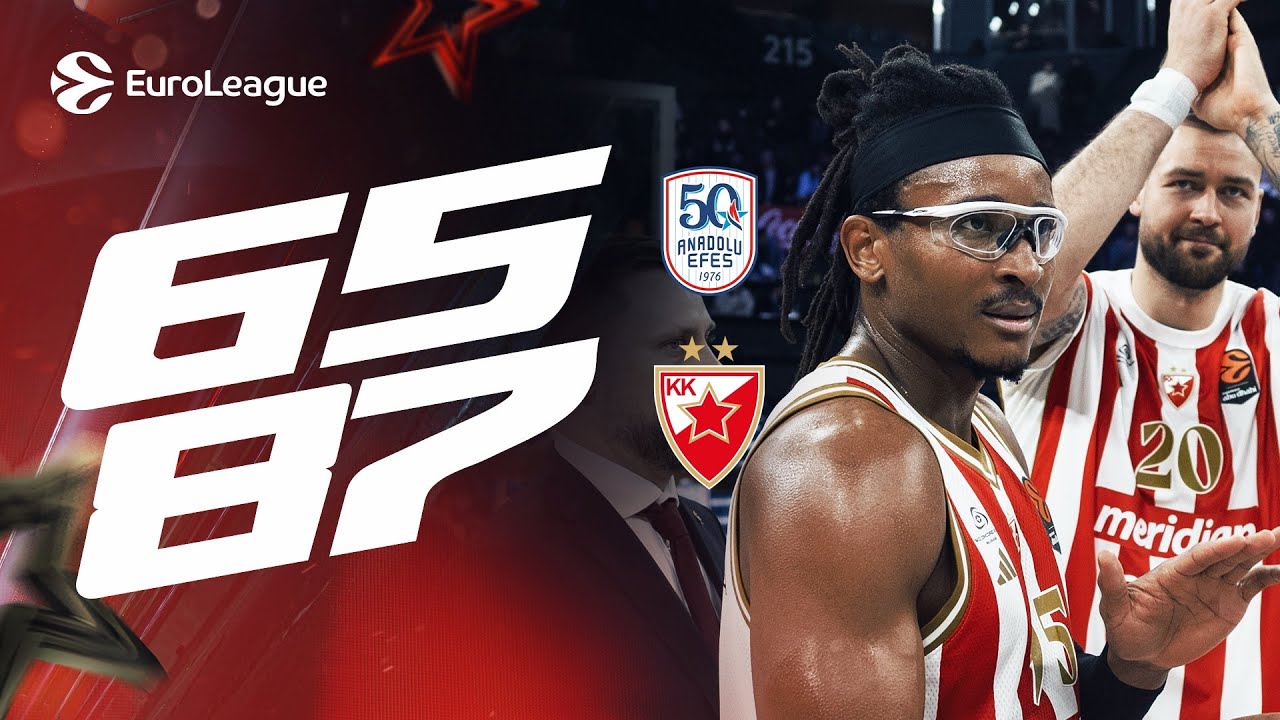 SVI POENI ZVEZDE - Anadolu EFES vs. KK Crvena zvezda Meridianbet 65:87 | EL R19