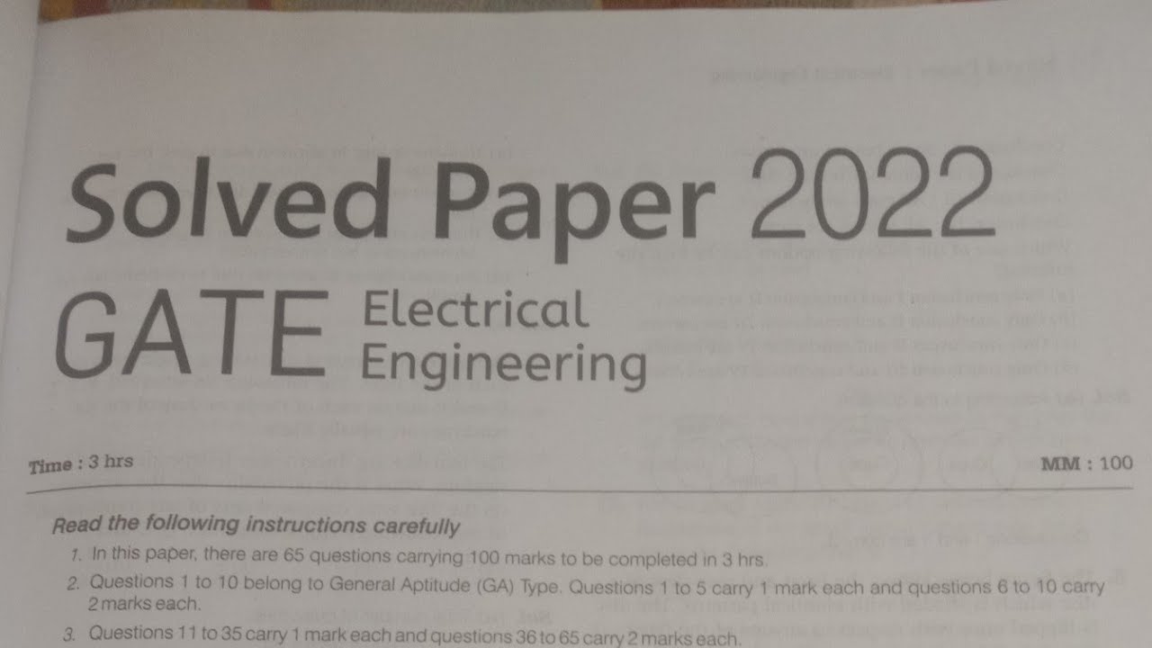PYQ Gate EE 2022 || Solved PYQ || Vlog of study