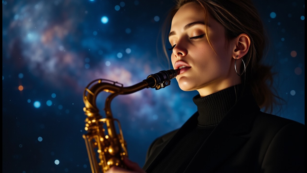 Late Night Saxophone Music & Starry Skies: Gentle Melodies for Peaceful Slumber