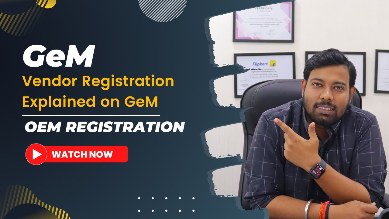 GeM - Vendor Registration Explained on GeM | OEM registration| ONDC | E-Commerce