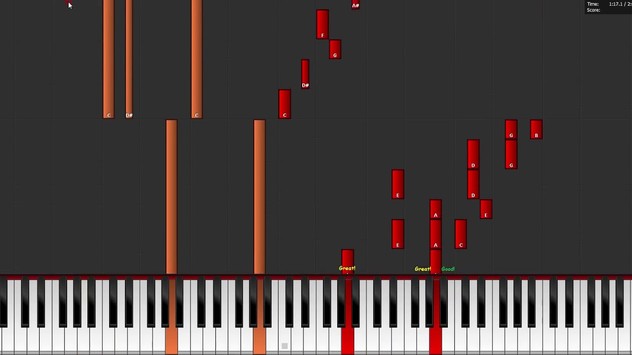 Yugioh 5ds Yusei Theme Piano Tutorial (Piano From Above)
