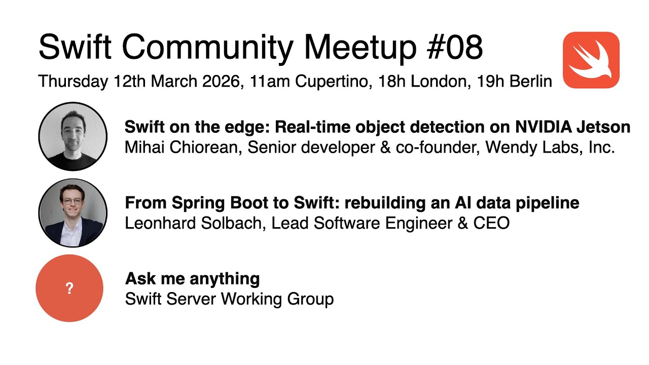 Swift Community Meetup #8 — March 2026