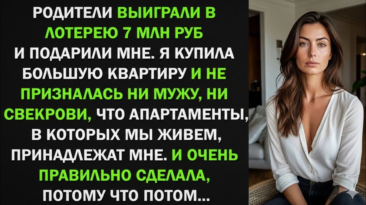 Мои родители дали 7 млн на покупку квартиры. Я не призналась ни мужу, ни свекрови. Потому что потом