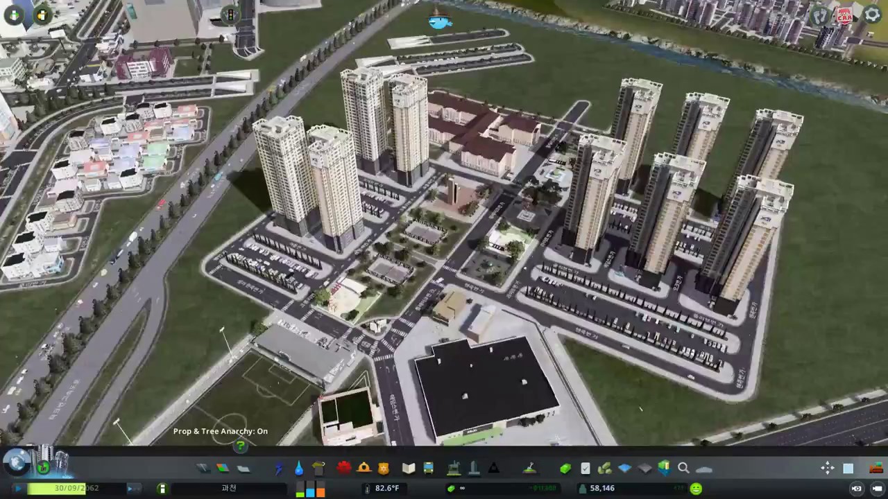 [시티즈 스카이라인]한국식 아파트 단지 타임랩스 (Korean apartment Complex - Timelapse)