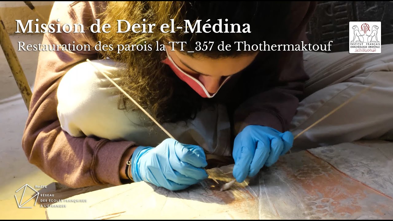 Restauration des parois la TT_357 de Thothermaktouf à Deir el-Médina