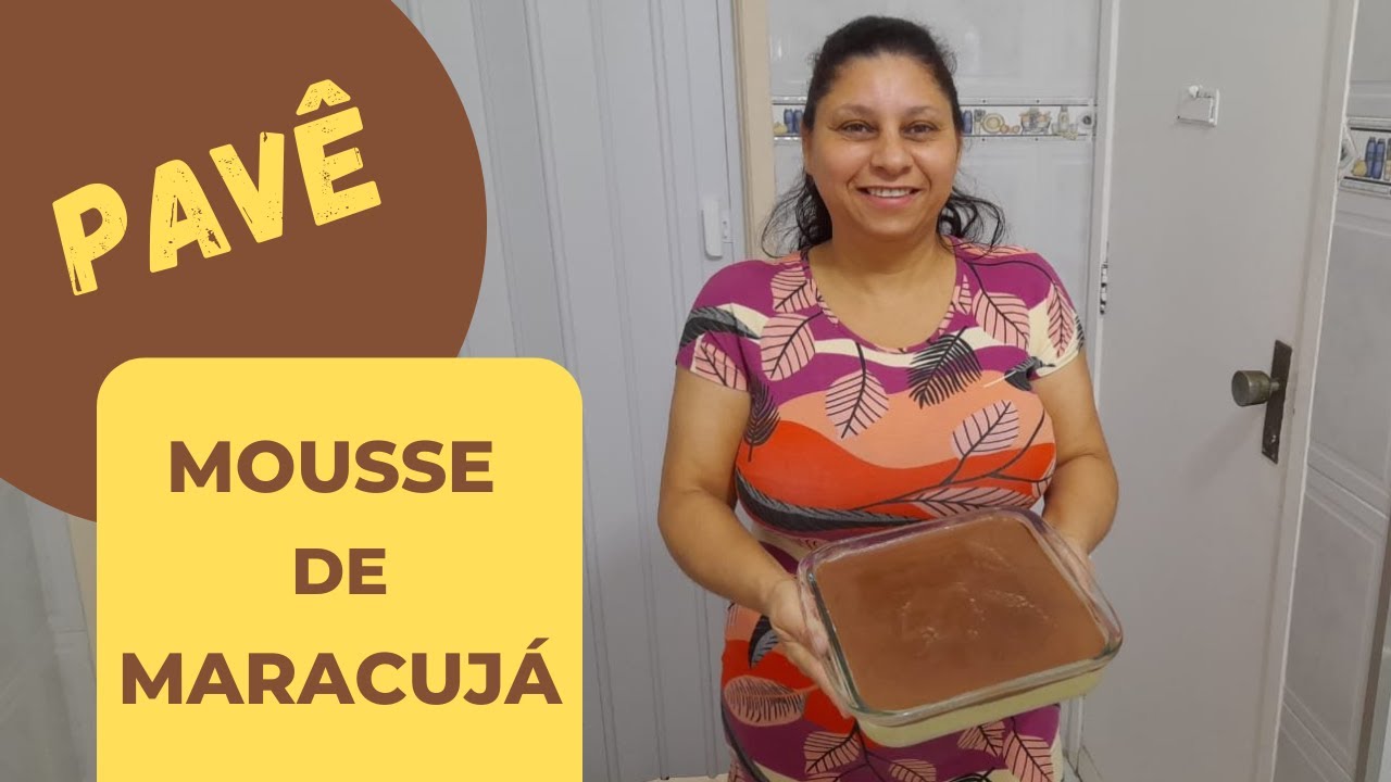 PAVÊ DE MOUSSE DE MARACUJÁ COM CHOCOLATE