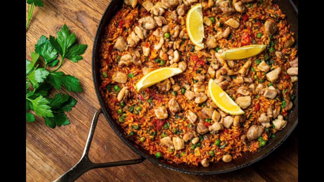 Paella met kip