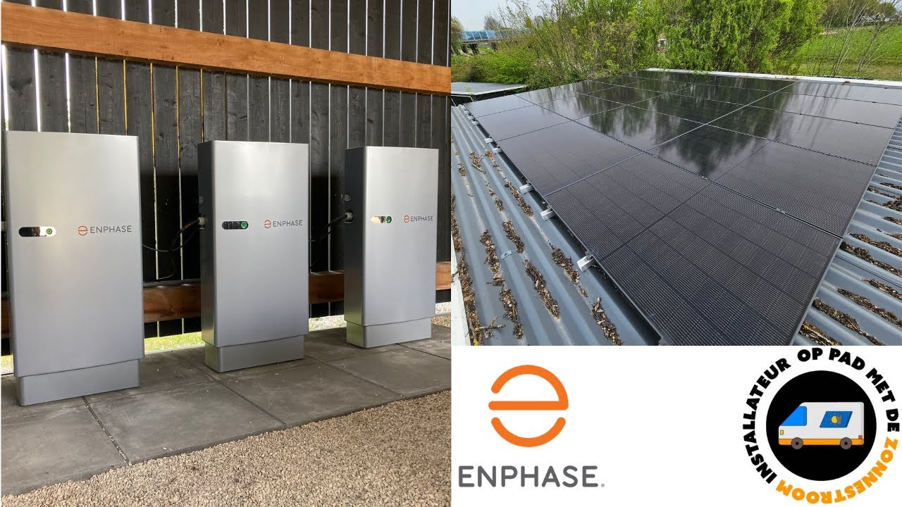 3 Enphase thuisbatterijen Storage P5 totaal 15kwh en 20 DMEGC zonnepanelen plaatsen golfplaat IQ8MC